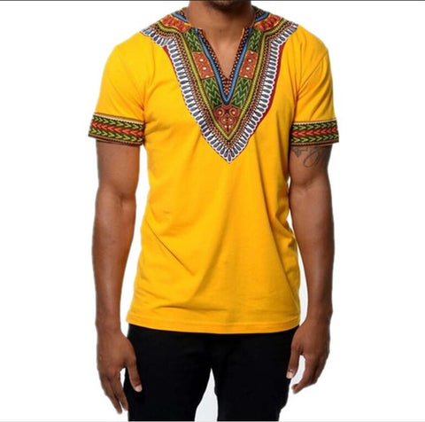 Fashion Mens African Tops Tee Shirt